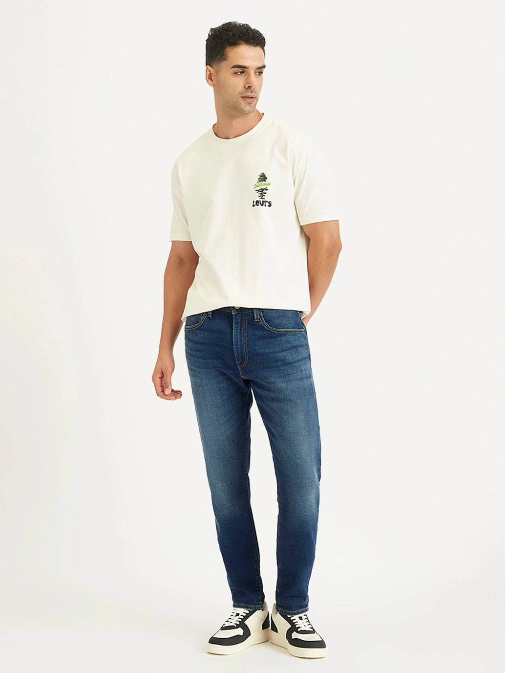 Effortless Choice Men's 512 Blue Slim Tapered Fit Mid Rise Jeans
