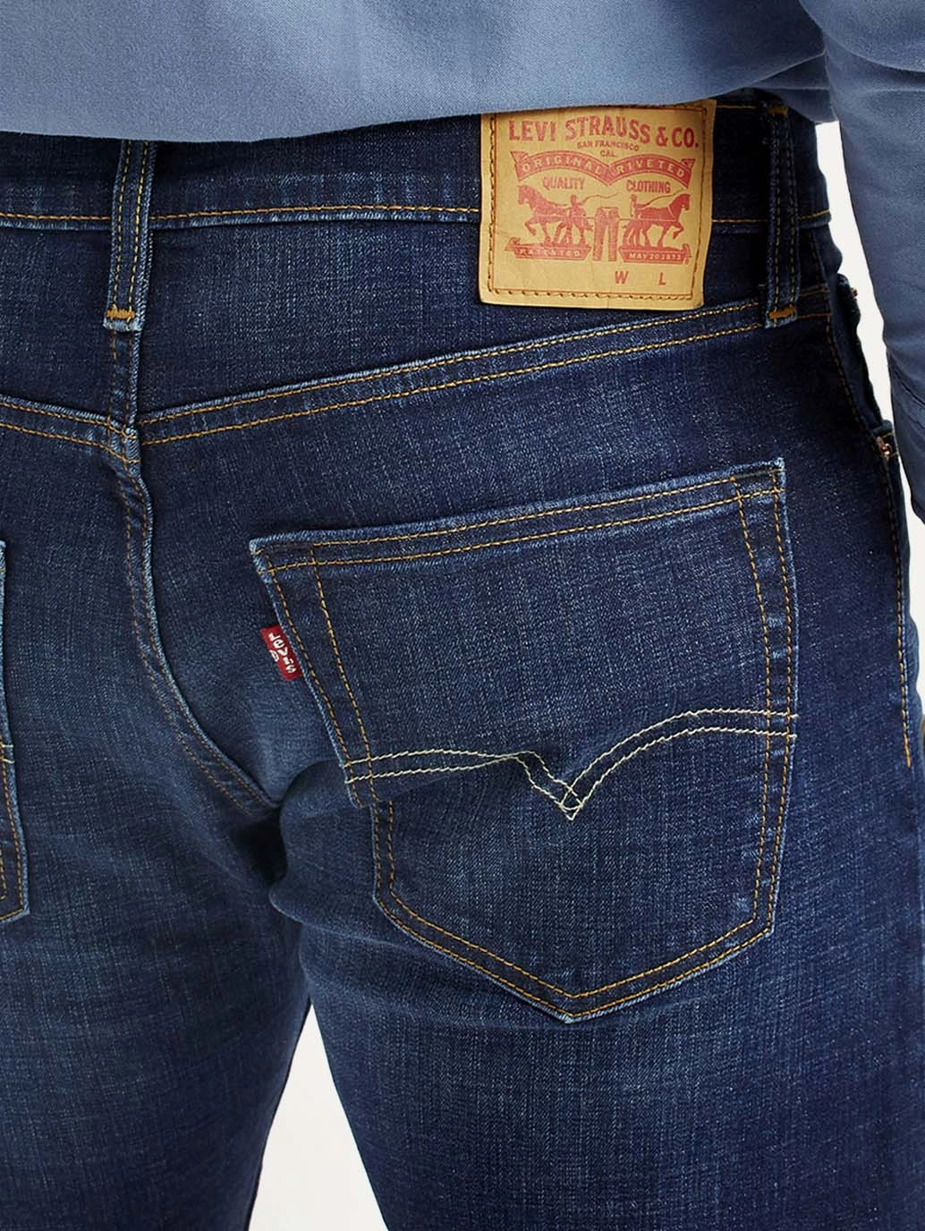 Men's 512 Dark Indigo Slim Tapered Fit Mid Rise Jeans Natural Style