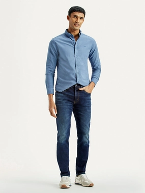 Traveler Gear Morning Stroll Brunch Outfit Summer Vibes Versatile Men's 512 Dark Indigo Slim Tapered Fit Mid Rise Jeans