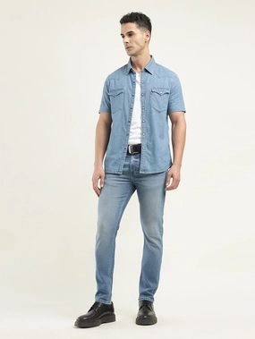 Lifestyle Piece Men's 512 Indigo Slim Tapered Fit Mid Rise Jeans