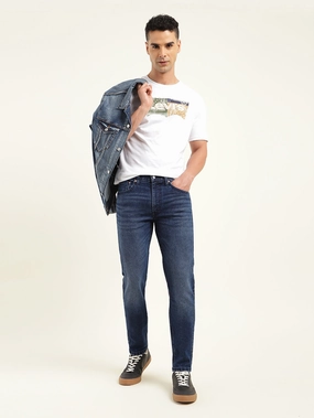 Street Vibe Gym Ready Slim Teen Outfit Men's 512 Indigo Slim Tapered Fit Mid Rise Jeans