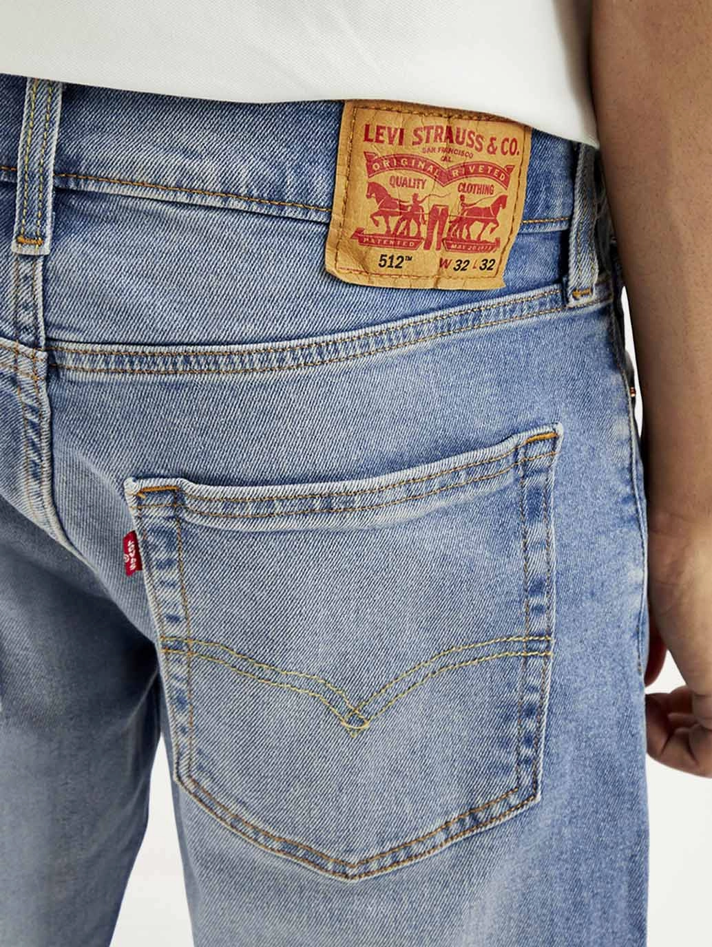 Men's 512 Indigo Slim Tapered Fit Mid Rise Jeans Seasonal piece elastic waistband