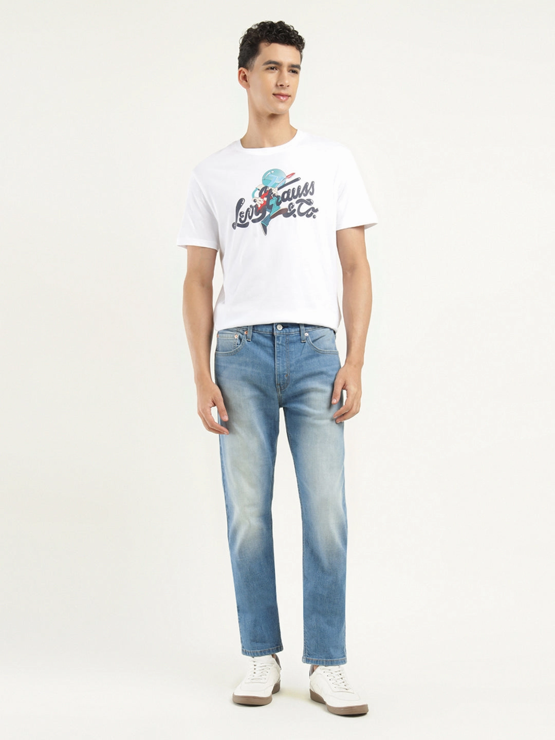 Office Wear Trendy Home Comfort Youth Outfit Men's 512 Indigo Slim Tapered Fit Mid Rise Jeans
