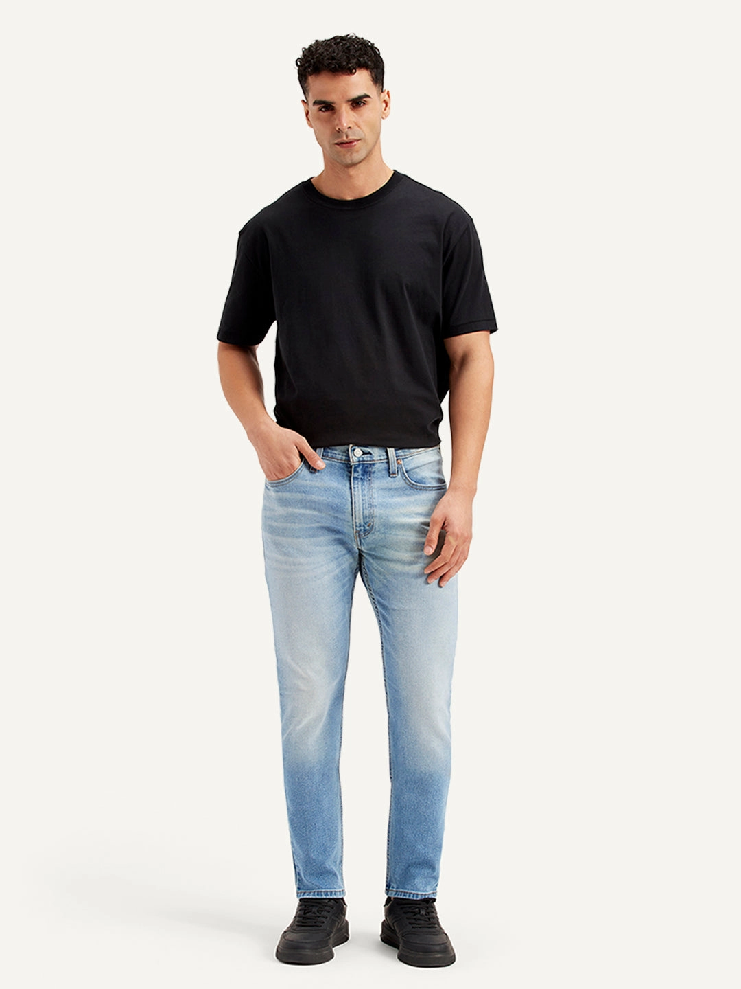 Core Fit Responsible Denim Production Men's 512 Light Blue Slim Tapered Fit Mid Rise Jeans