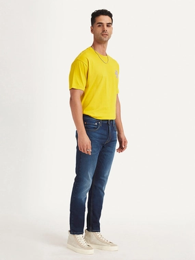 Men's 512 Navy Blue Slim Tapered Fit Mid Rise Jeans Relaxed Fit