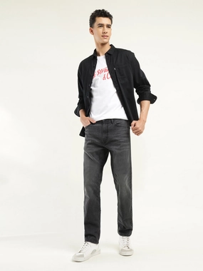 Men's 513 Black Slim Straight Fit Mid Rise Jeans Autumn Days Parent Style