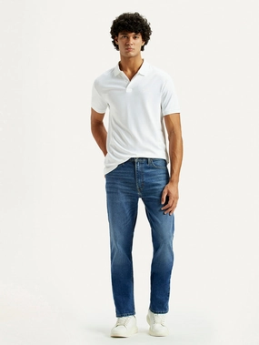 Men's 513 Indigo Slim Straight Fit Mid Rise Jeans Stretch Denim Technology Bold Look Parent Style