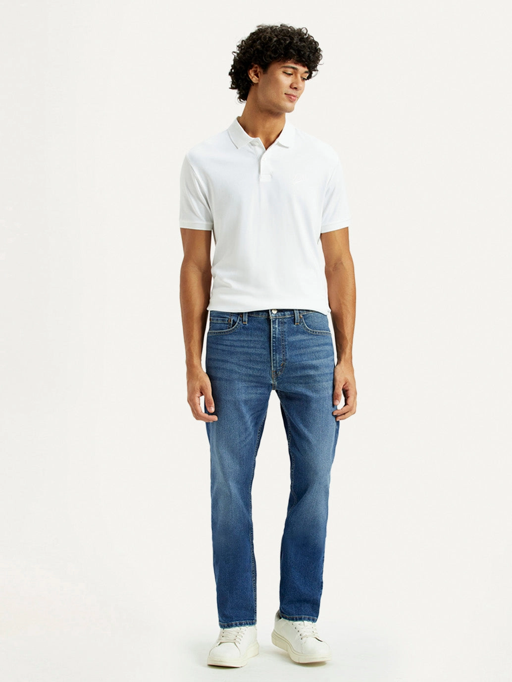 Men's 513 Indigo Slim Straight Fit Mid Rise Jeans Classic Weekend Getaway