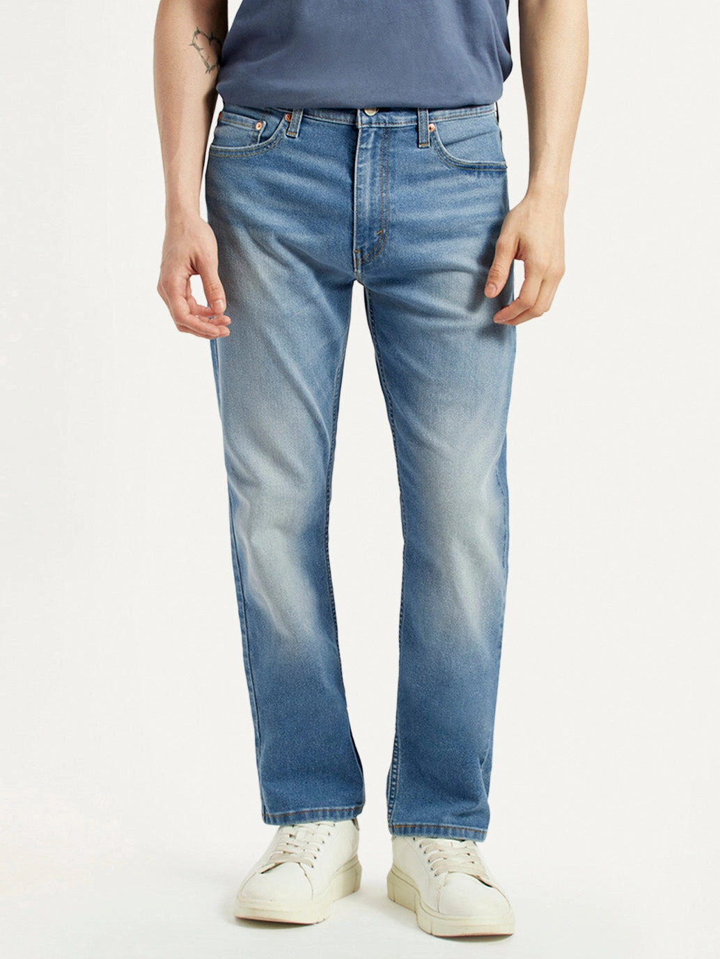 Men's 513 Light Indigo Slim Straight Fit Mid Rise Jeans Seasonal piece Trendy Choice