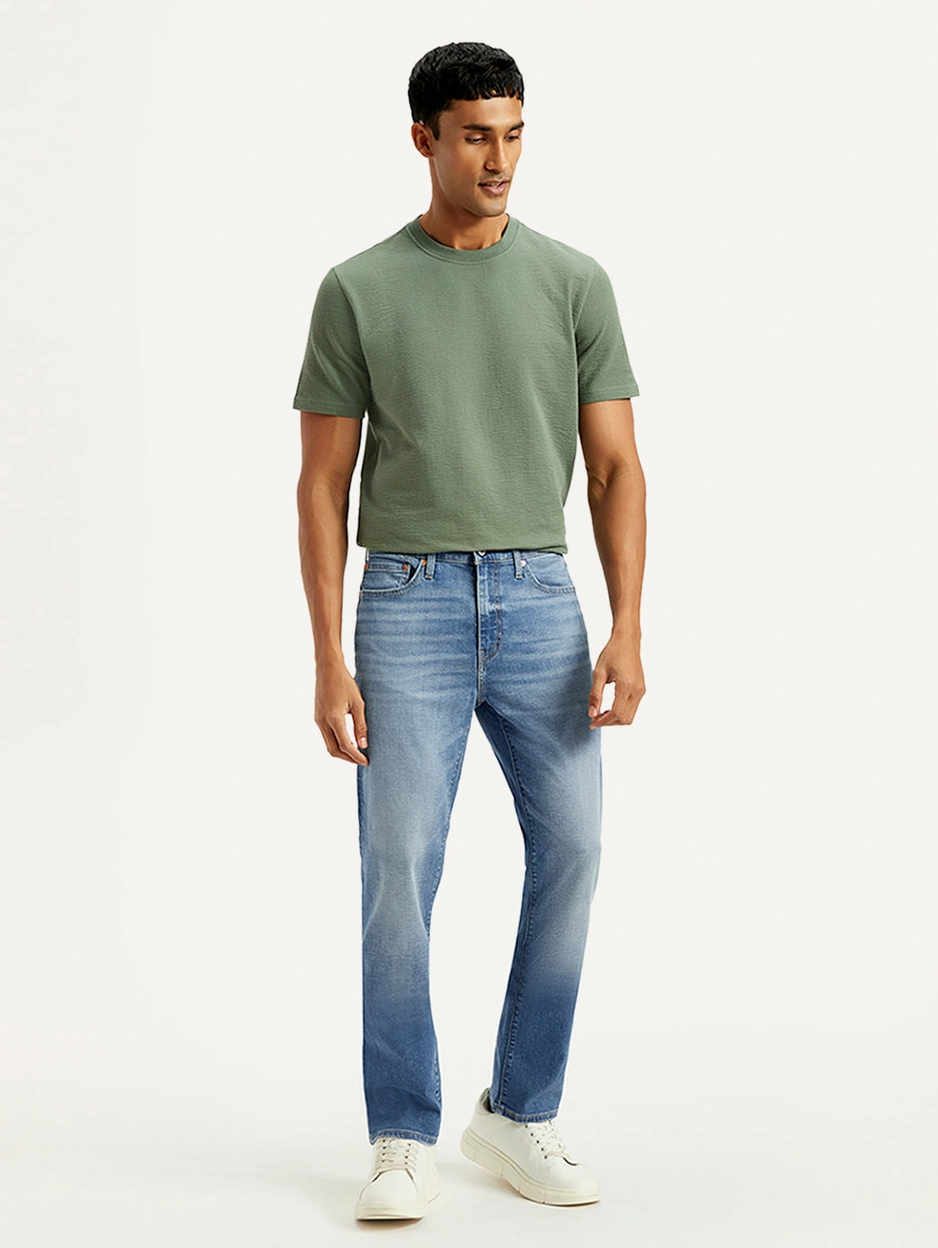 Mid Rise Year Rounder Men's 541 Blue Athletic Tapered Fit Mid Rise Linen Jeans