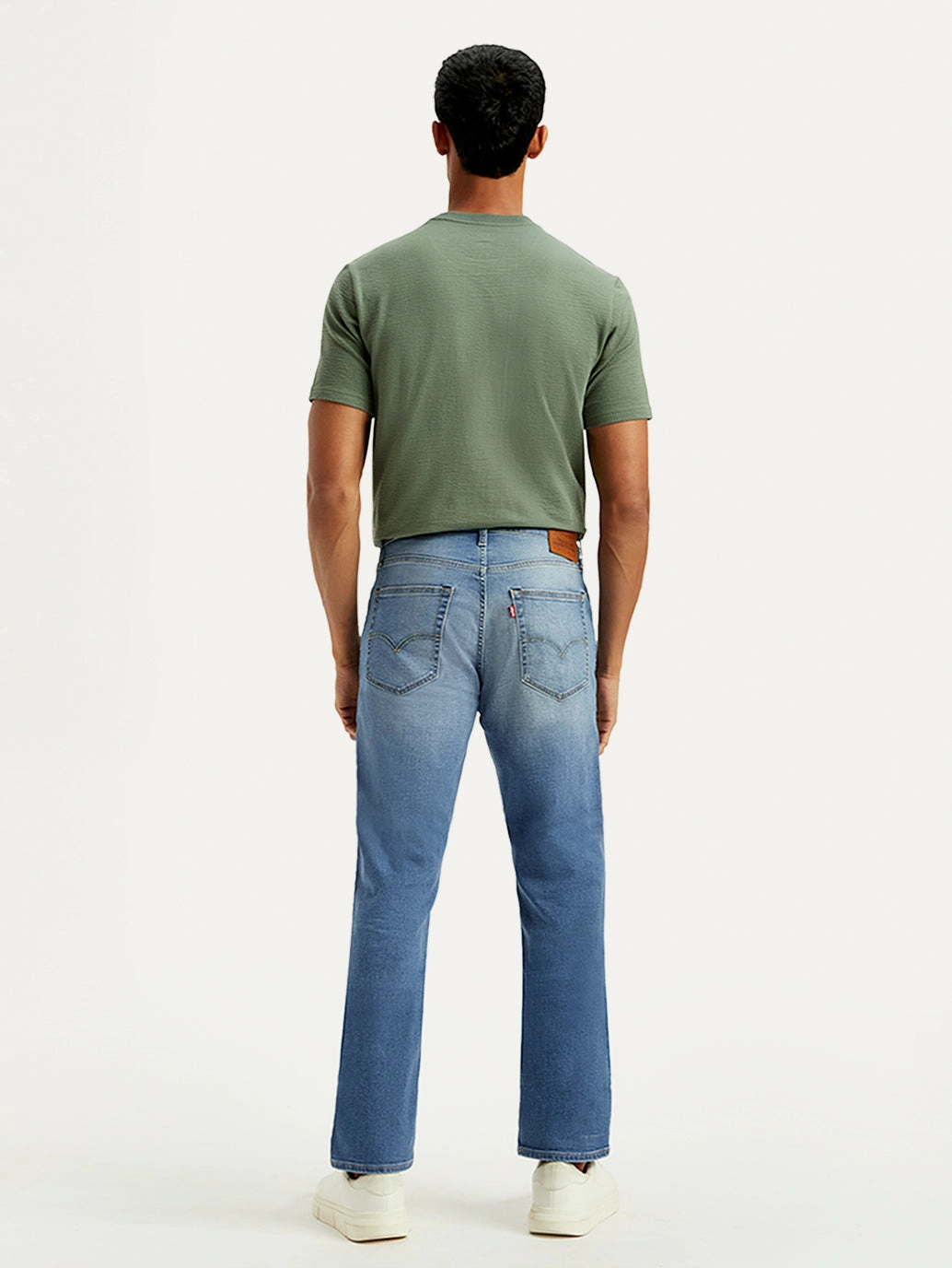 Men's 541 Blue Athletic Tapered Fit Mid Rise Linen Jeans Eco Friendly Production Outdoor Adventure Earthy