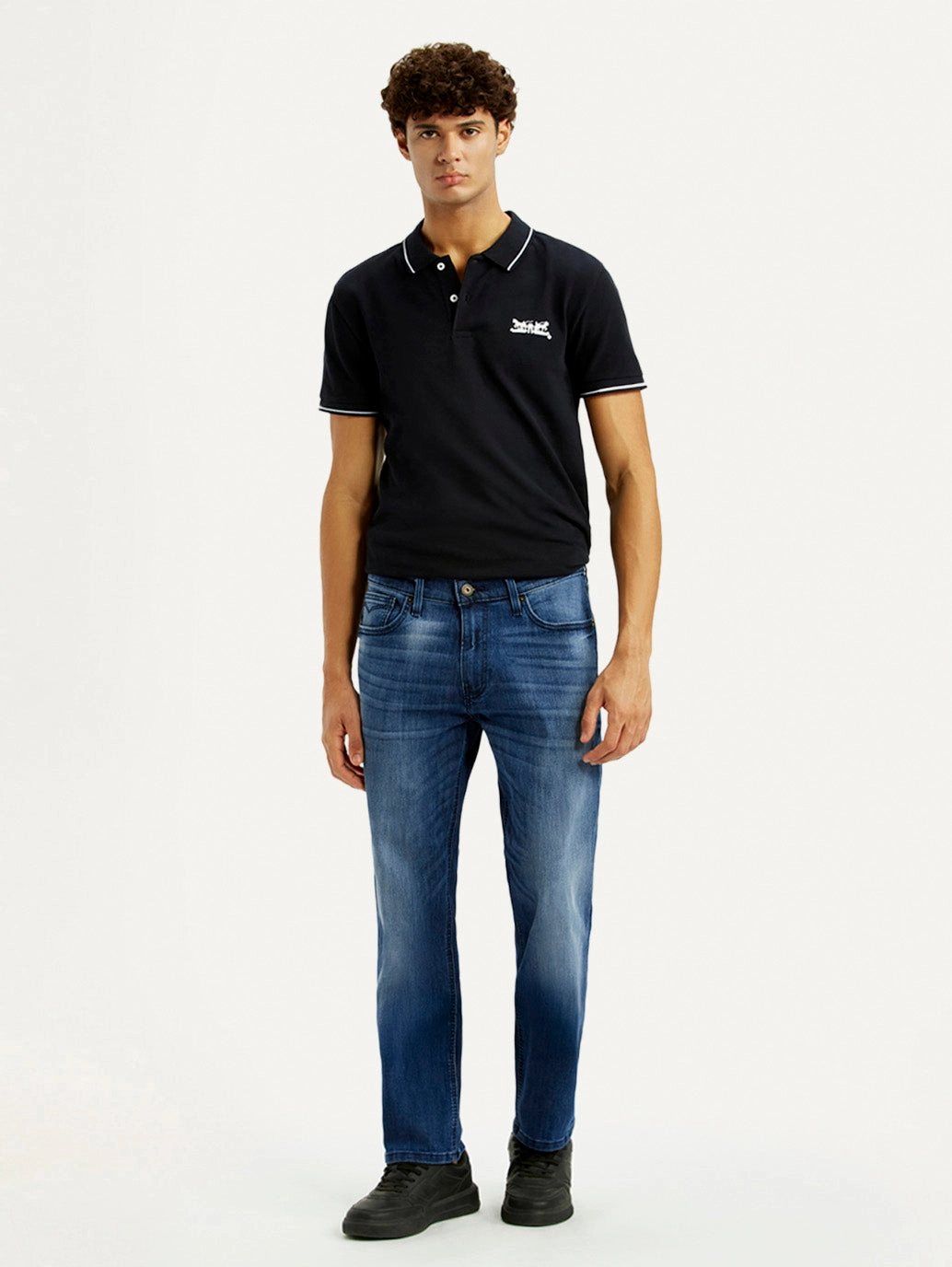 Men's 541 Blue Regular Tapered Fit Mid Rise Jeans Chill Vibe
