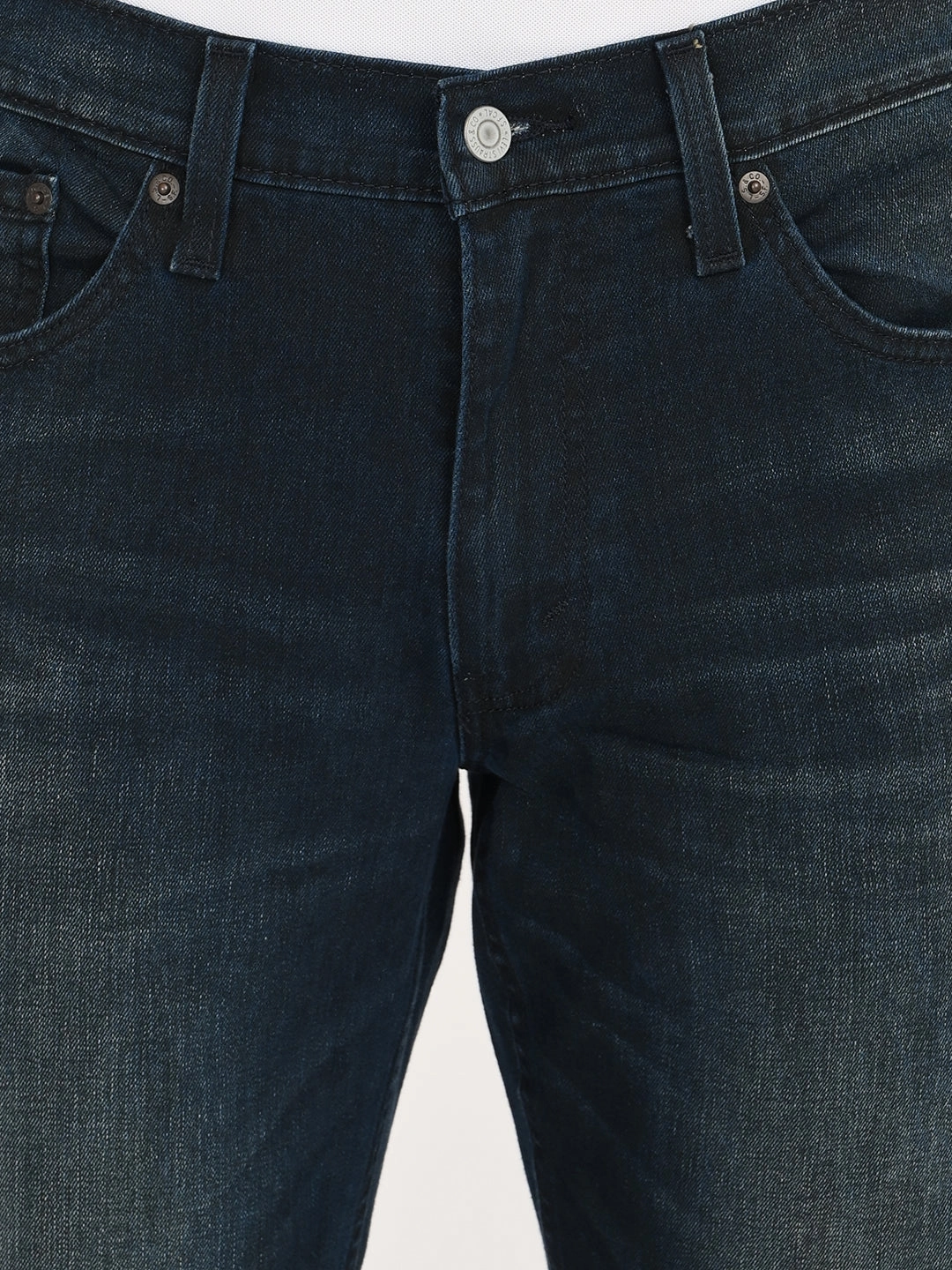 Men's 541 Dark Blue Athletic Tapered Fit Mid Rise Jeans Weekend Style Modern Comfy Tailoring