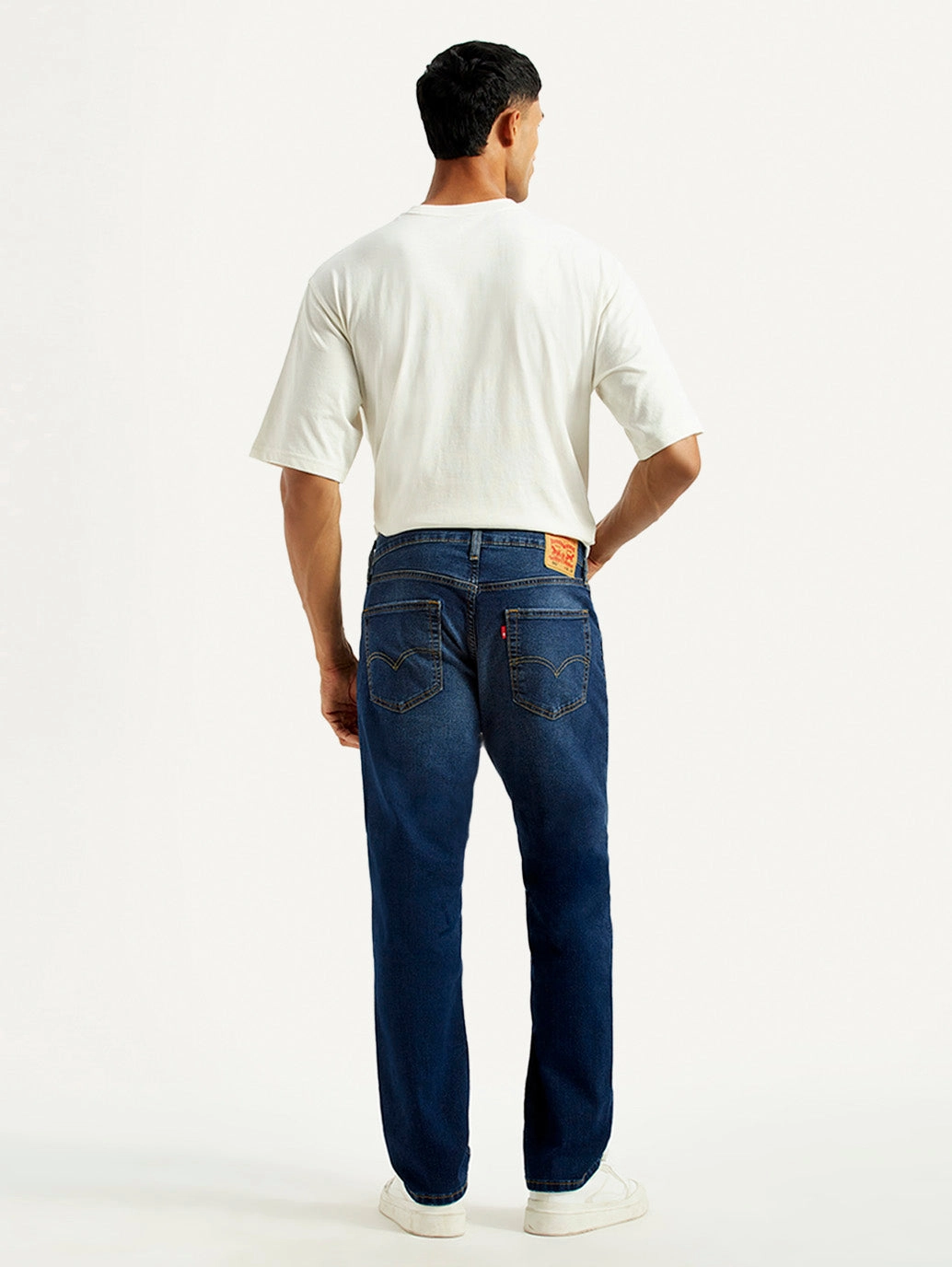 Vibrant Bold Look Street Fashion Flattering Waist Men's 541 Dark Indigo Athletic Tapered Fit Mid Rise Jeans