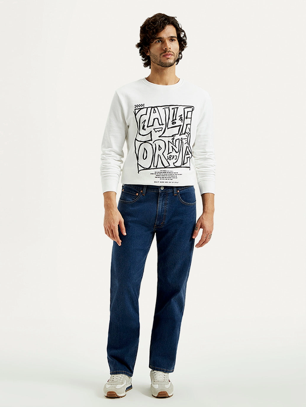 Family Style Casual Work Meeting Modern Youth Style Party Look Men's 541 Dark Indigo Athletic Tapered Fit Mid Rise Jeans