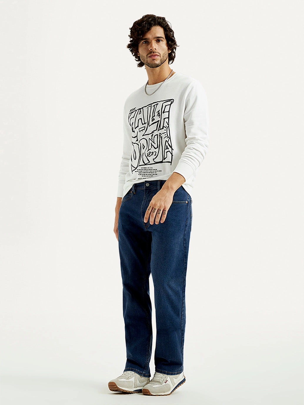 Neutral Daily Wear Relaxed Comfort Men's 541 Dark Indigo Athletic Tapered Fit Mid Rise Jeans