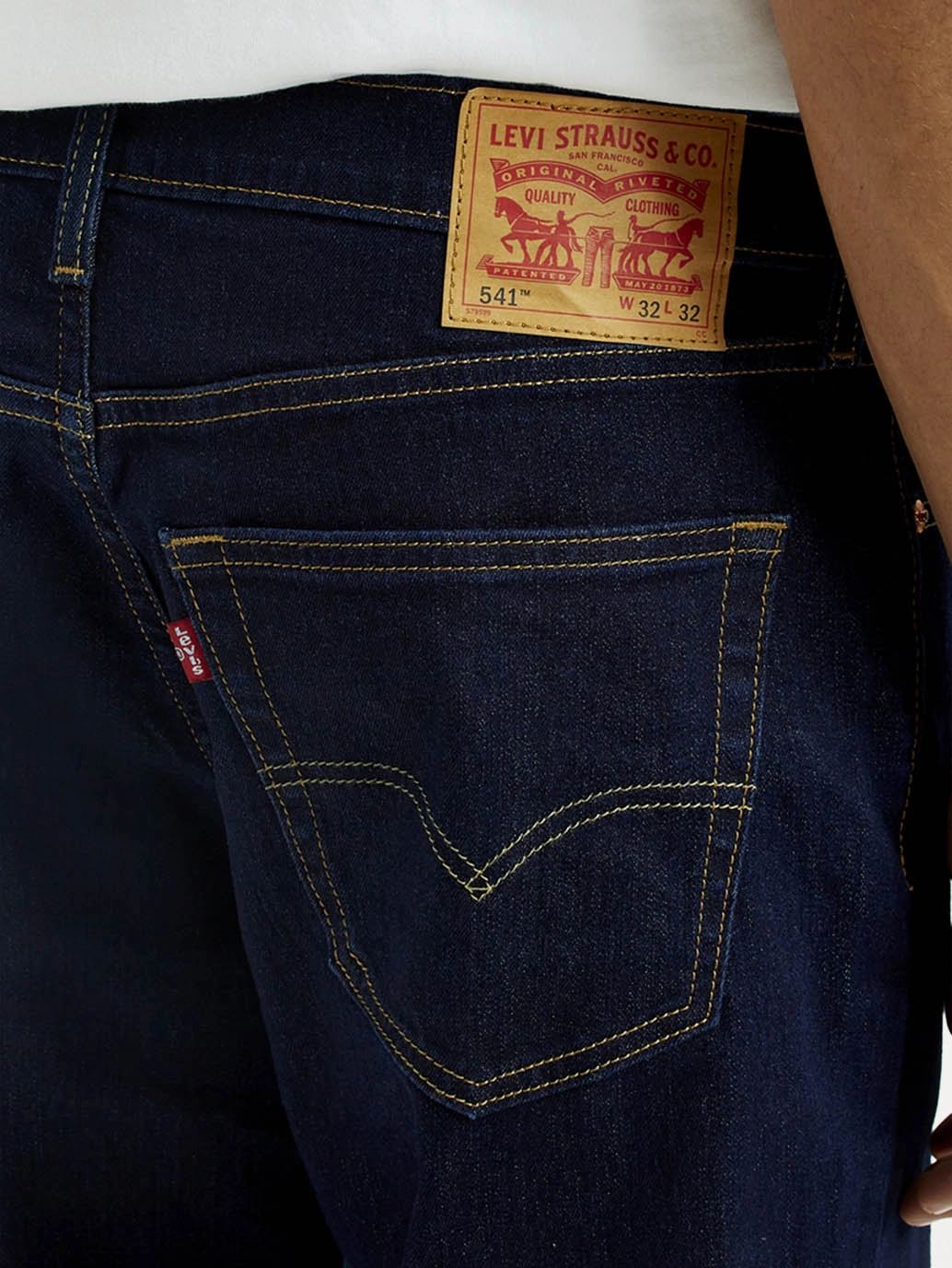 Anytime Wear Men's 541 Navy Blue Athletic Tapered Fit Mid Rise Jeans