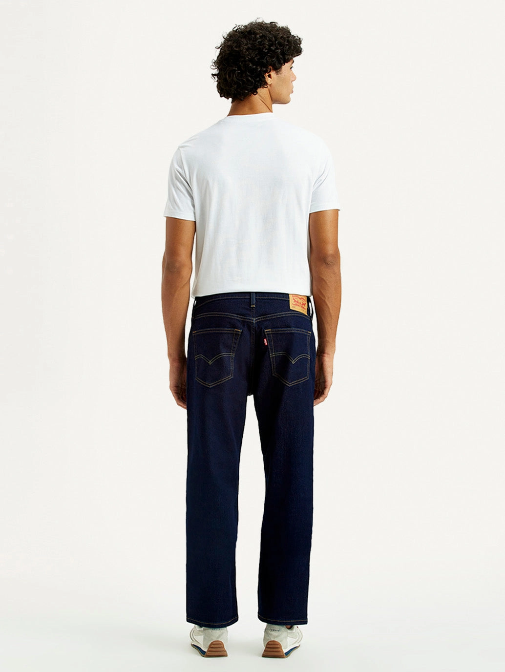 Men's 541 Navy Blue Athletic Tapered Fit Mid Rise Jeans Fit For Daily Holiday Vibes Evening Stroll Picnic Style