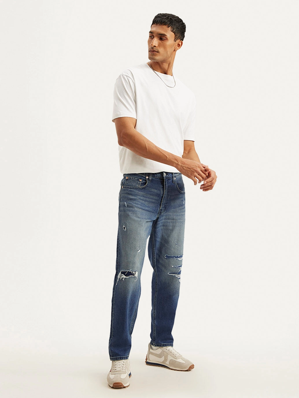 All-Purpose Use Men's 550'92 Blue Loose Fit Mid Rise Jeans