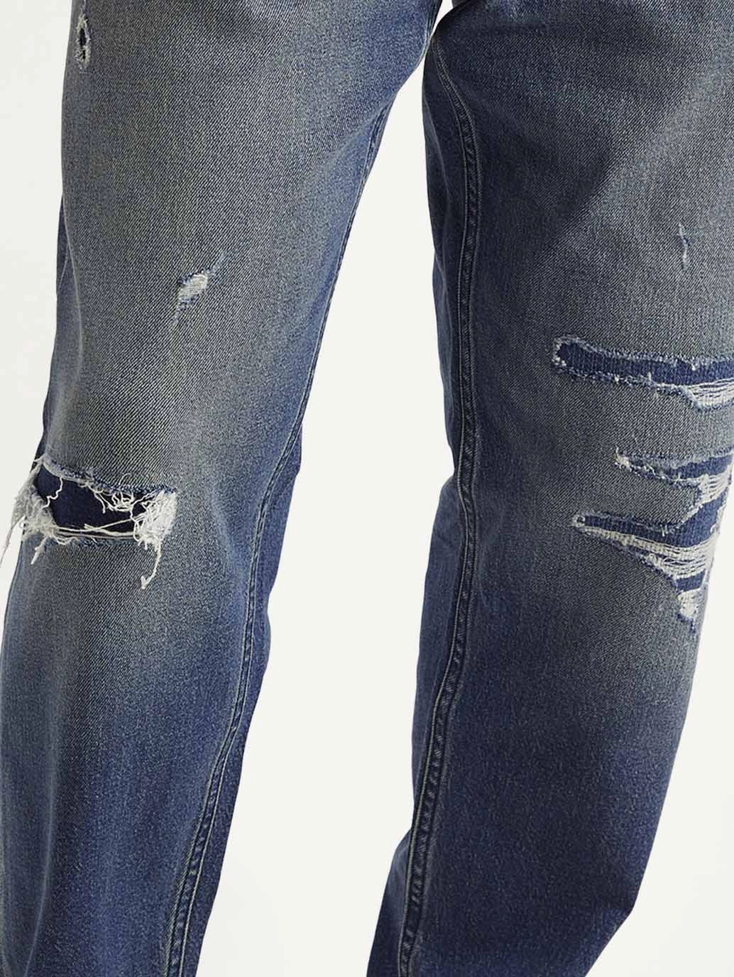 Men's 550'92 Blue Loose Fit Mid Rise Jeans Earthy Modern Minimalist Office Wear