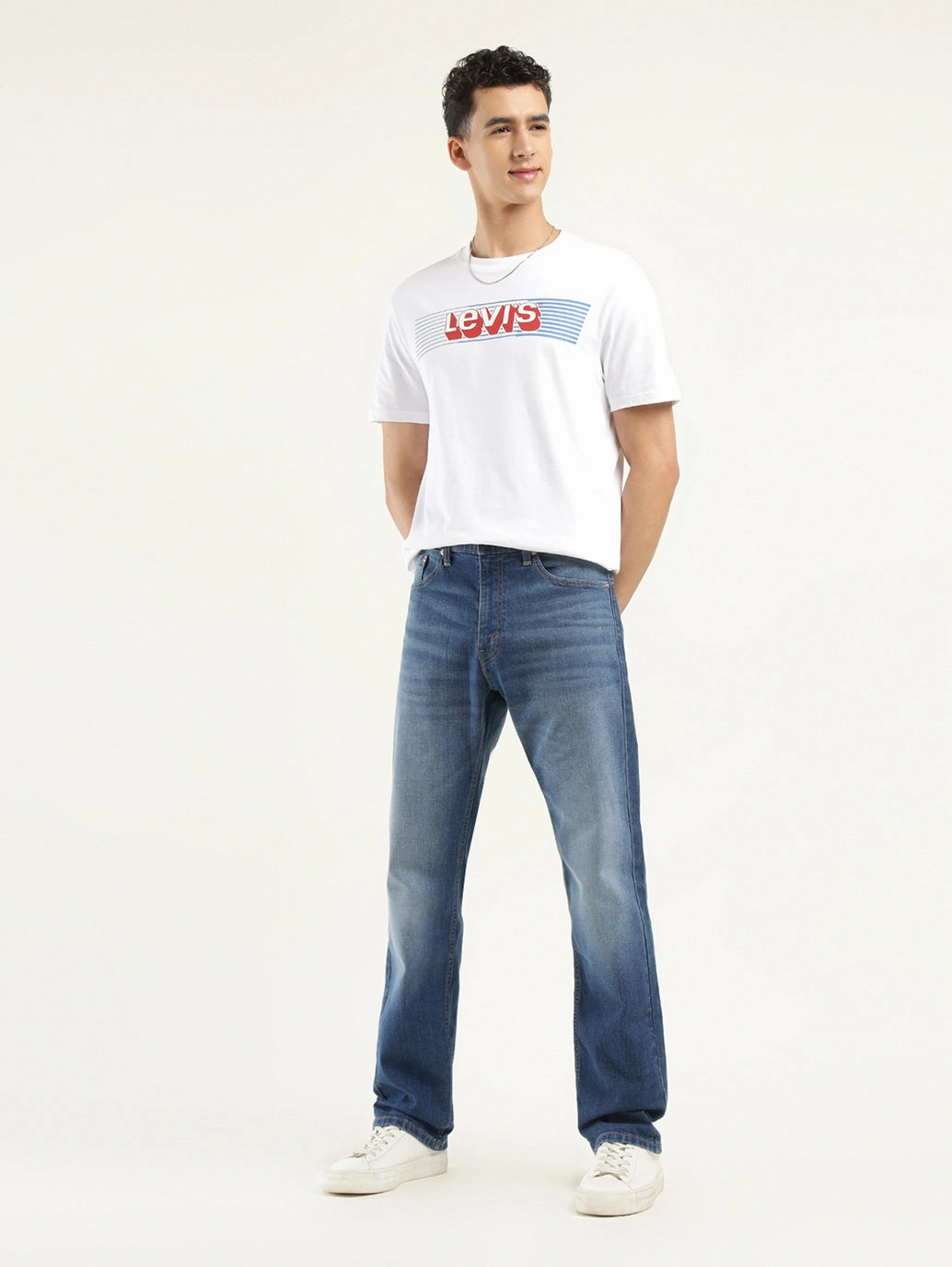 Any Time Wear Men's 550 Blue Loose Fit Mid Rise Jeans