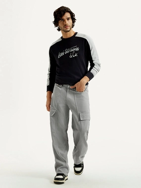 Men's 578 Grey Loose Fit Mid Rise Jeans All Rounder Softened Denim Material