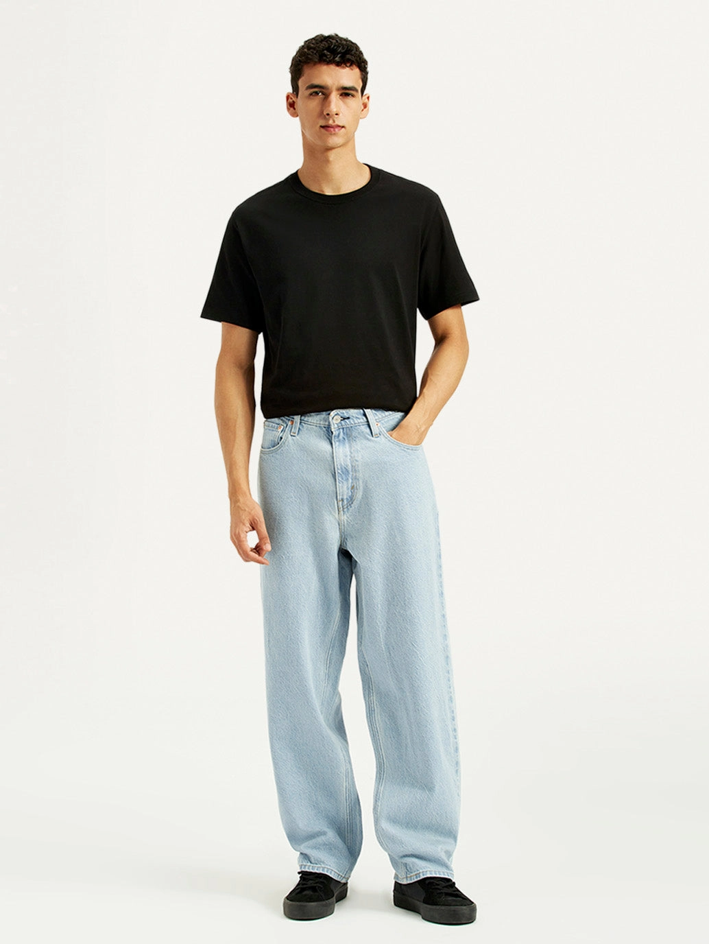 Spring Mood Office Wear Minimalist Mood Fit Men's 578 Light Indigo Loose Fit Mid Rise Jeans