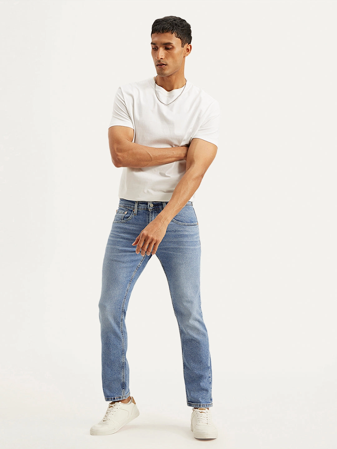 Sustainable Beach Day Men's 65504 Light Blue Skinny Fit Mid Rise Jeans