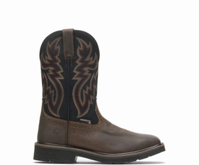 Crisp Lines Men's Rancher Waterproof Steel Toe Wellington Boot