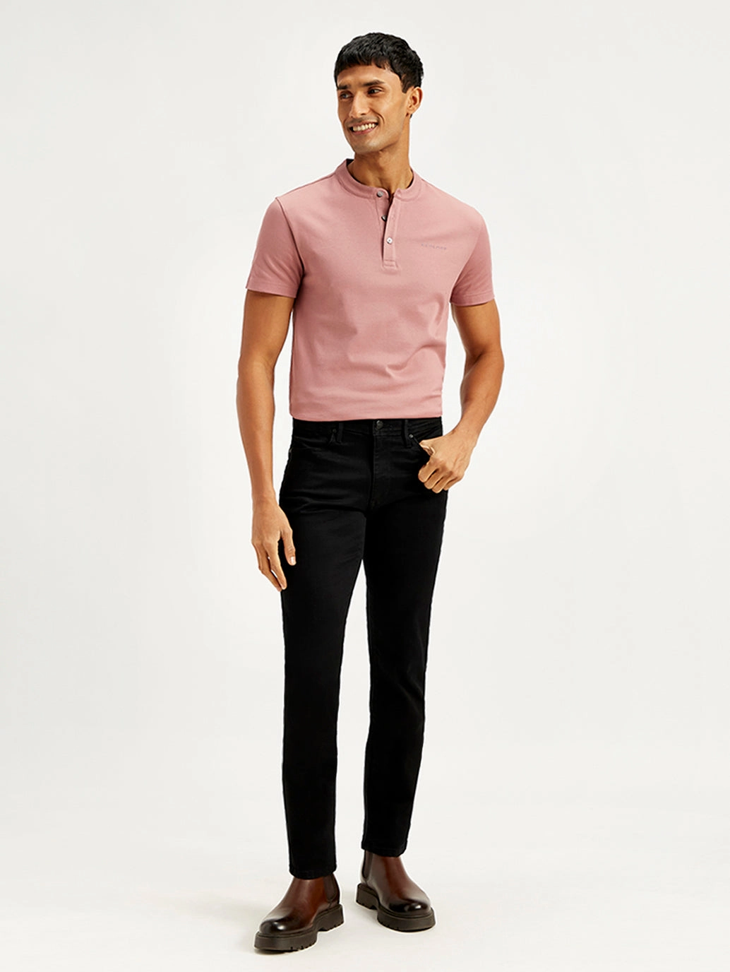Men's Redloop 511 Black Slim Fit Mid Rise Jeans Style Blend Couple Look Modern