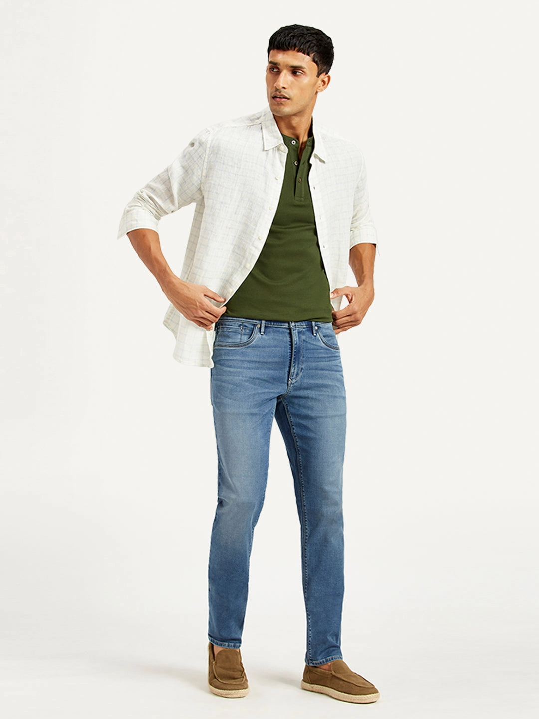 Office Wear Modern Men's Redloop 511 Blue Slim Fit Mid Rise Jeans