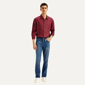 Go To Look Customizable Hem Options Men's Redloop 511 Blue Slim Fit Mid Rise Jeans