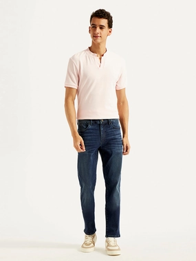 Men's Redloop 511 Blue Slim Fit Mid Rise Jeans Classic Casual Seamless Pocket Design
