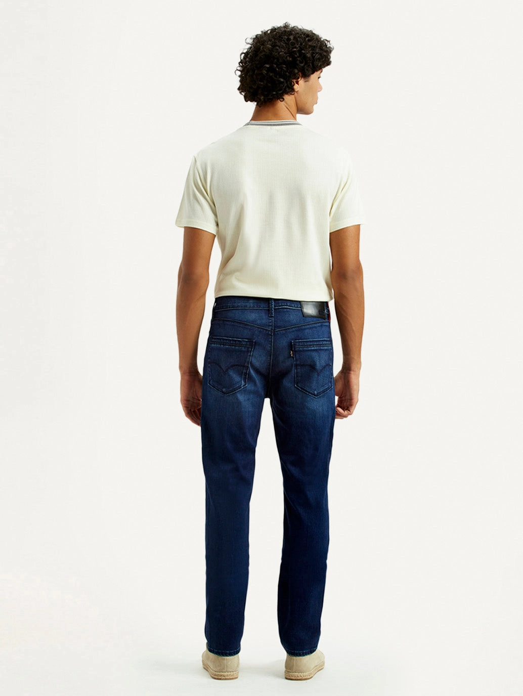 Men's Redloop 511 Dark Indigo Slim Fit Mid Rise Jeans No Gap Waist Design Travel Outfit Chill Outfit Date Night