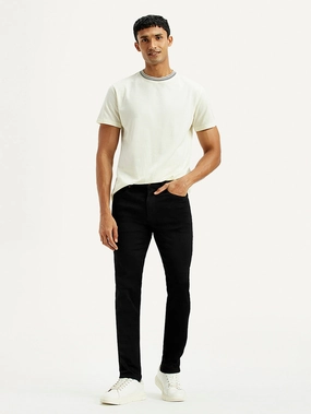 Men's Redloop 511 Dark Indigo Slim Fit Mid Rise Jeans Common look Lightweight Denim