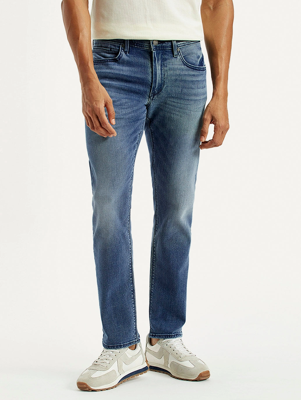 Chic Design Look Sharp Edge Men's Redloop 511 Dark Indigo Slim Fit Mid Rise Selvedge Jeans