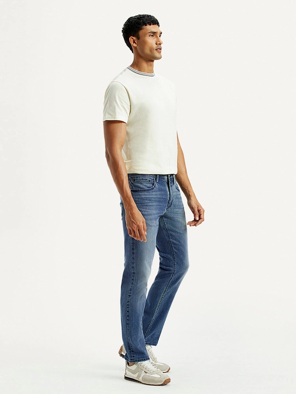 Men's Redloop 511 Dark Indigo Slim Fit Mid Rise Selvedge Jeans Versatile Tailoring Clean Fit
