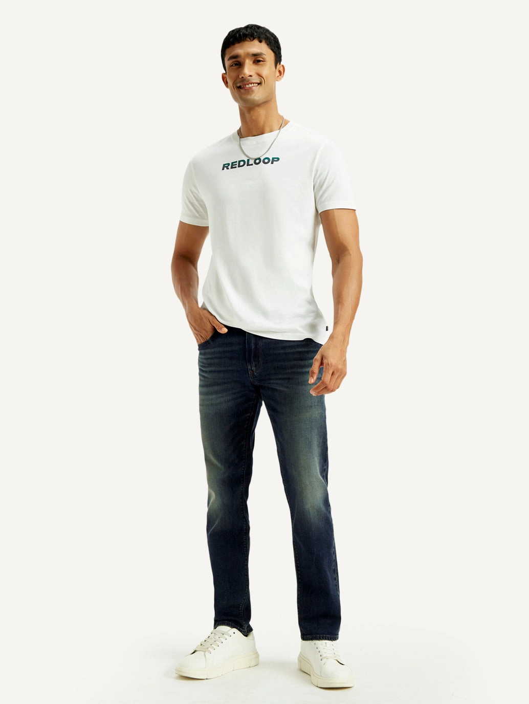 Traveler Gear Winter Warmth Smooth Fit Ready Men's Redloop 511 Dark Indigo Slim Fit Mid Rise Selvedge Jeans