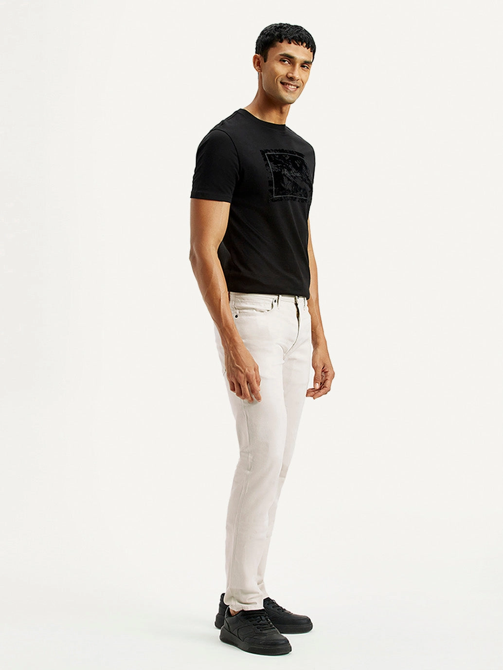 Waterless Wash Technology Men's Redloop 511 Off White Slim Fit Mid Rise Jeans
