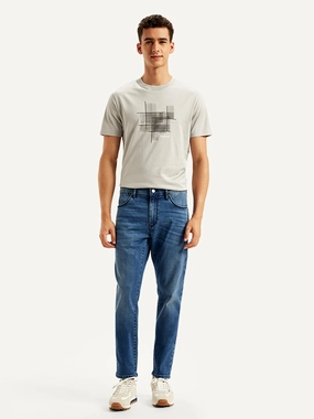 Men's Redloop 512 Blue Slim Tapered Fit Mid Rise Jeans Vibrant Fashion Lover