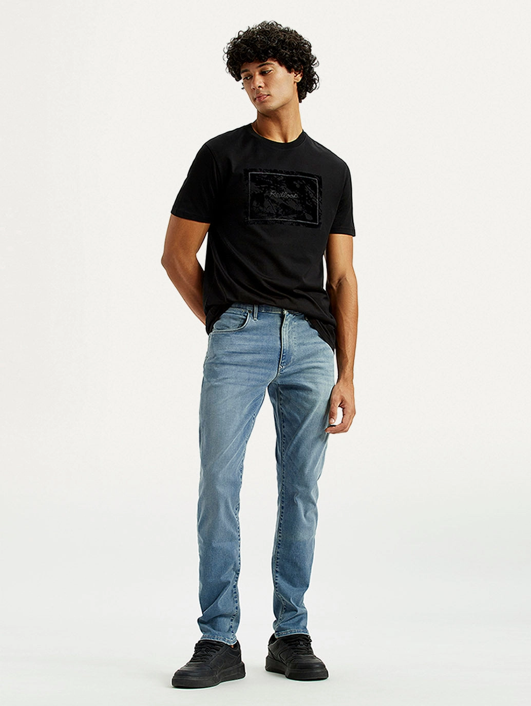 Men's Redloop 512 Dark Indigo Slim Tapered Fit Mid Rise Jeans Urban appeal Casual Look