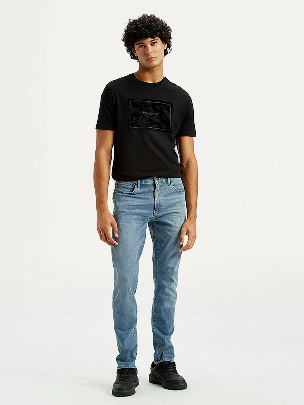Total Comfort Men's Redloop 512 Dark Indigo Slim Tapered Fit Mid Rise Jeans