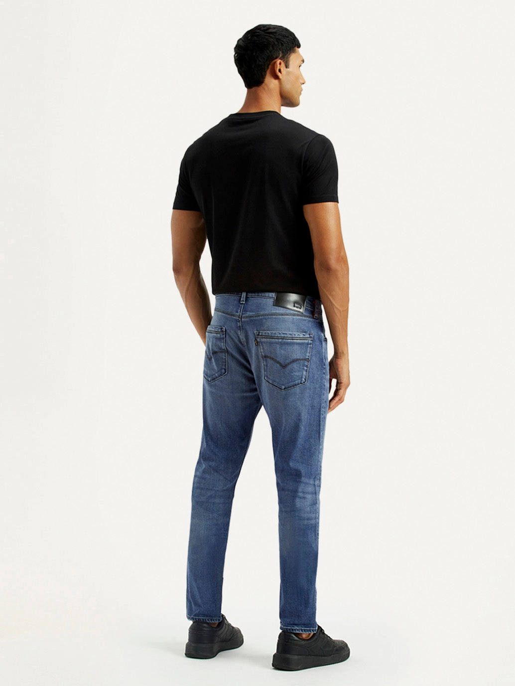 Anti Pilling Technology abrasion resistant coating Men's Redloop 512 Dark Indigo Slim Tapered Fit Mid Rise Jeans
