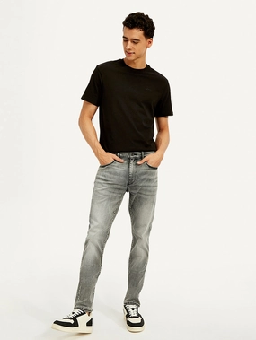 Men's Redloop 512 Grey Slim Tapered Fit Mid Rise Jeans Casual Musthave Artist Vibe Durable
