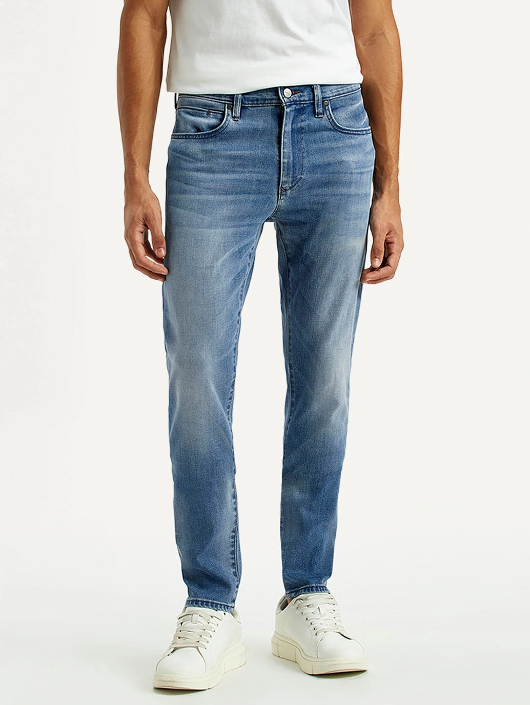 Men's Redloop 512 Indigo Slim Tapered Fit Mid Rise Jeans Vintage Wash Active Lifestyle