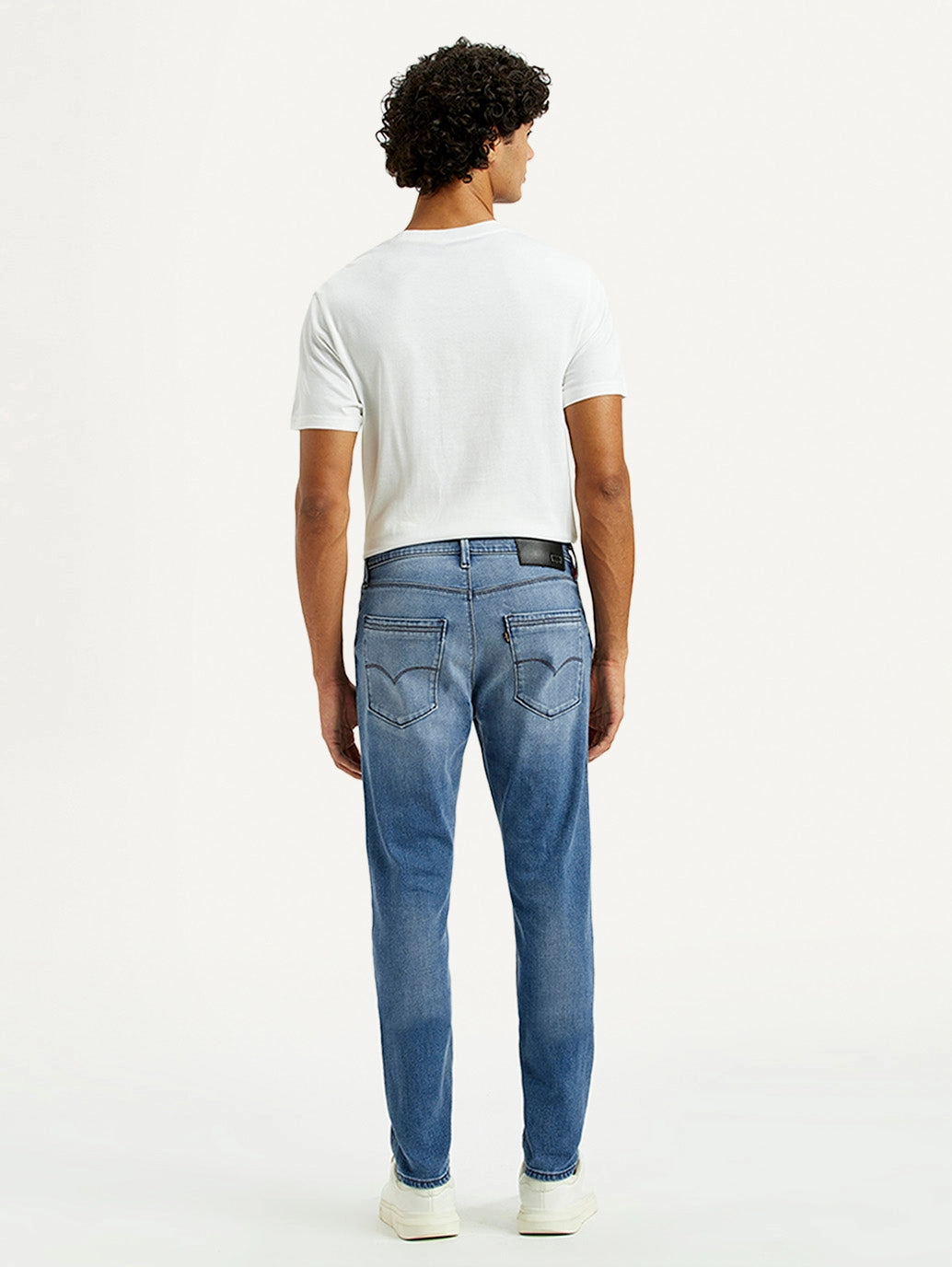 Minimalist Weekend Getaway Casual Teen Outfit Nature Lover Unisex Wear Men's Redloop 512 Indigo Slim Tapered Fit Mid Rise Jeans