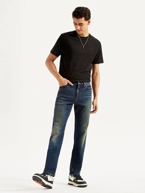 Men's Redloop 513 Slim Straight Fit Mid Rise Jeans Stretch Holiday Vibes Streetwear Fan
