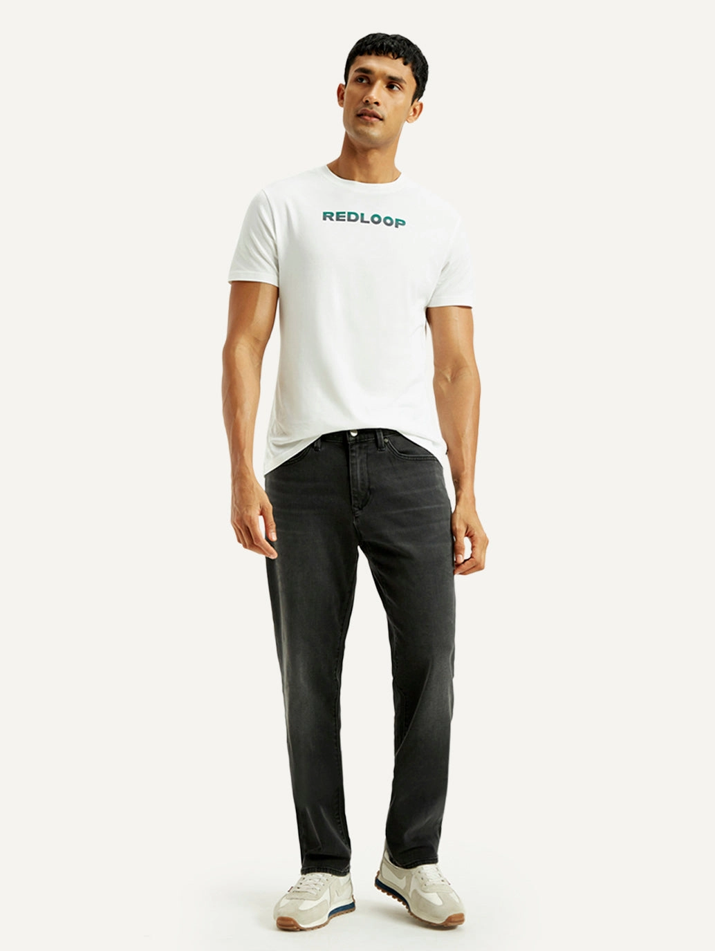 Men's Redloop 541 Black Athletic Tapered Fit Mid Rise Jeans Abrasion Resistant Surface City Walk Comfy Weekend Getaway