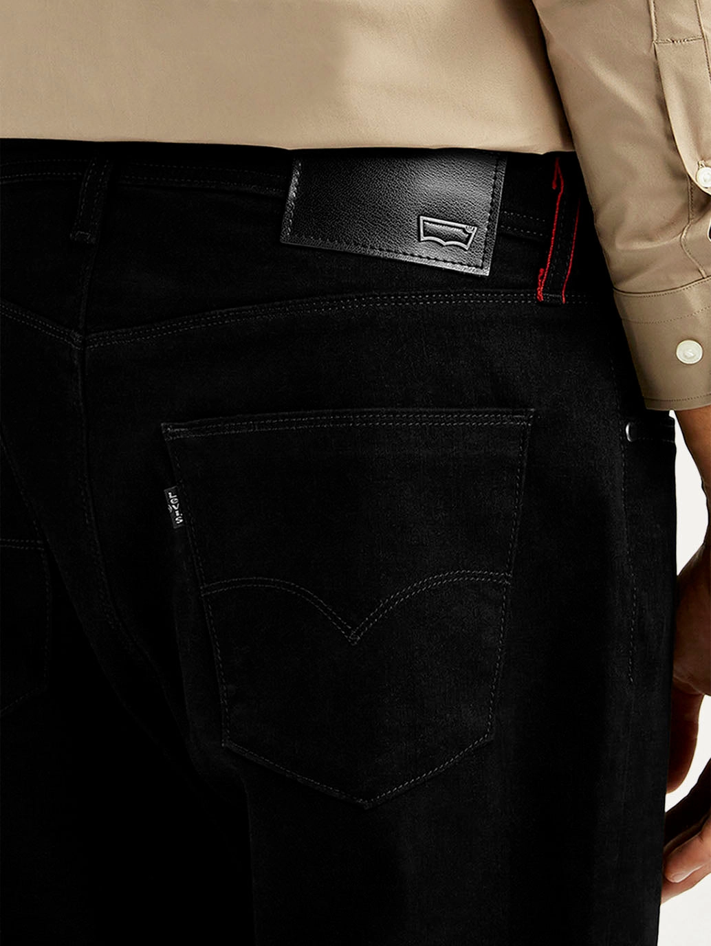 Traveler Gear Slim Men's Redloop 541 Black Athletic Tapered Fit Mid Rise Jeans