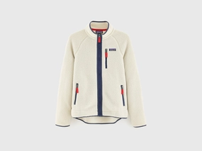 Men's Retro Pile Fleece Jacket  (252 / M / BEIGE) Eco Friendly Fabric